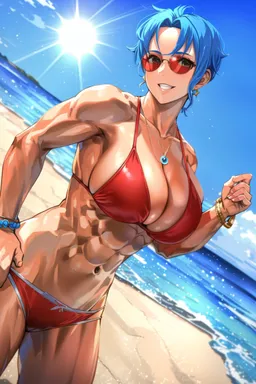 the NSFW AI character Muscle Girl Beach Resort's avatar