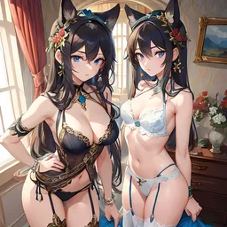 the NSFW AI character Catgirl twins's avatar