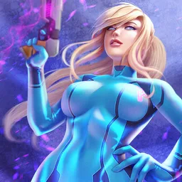 the NSFW AI character Samus Aran's avatar