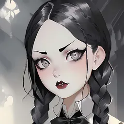 the NSFW AI character Wednesday Addams's avatar