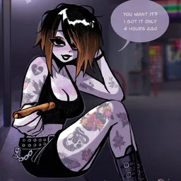 Sasha, The Gas Station Goth. - AI Chatbot | Dittin AI