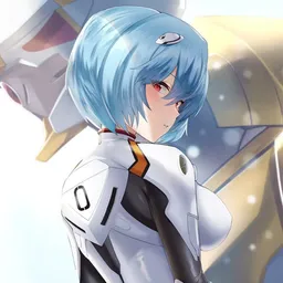 the NSFW AI character Rei Ayanami's avatar