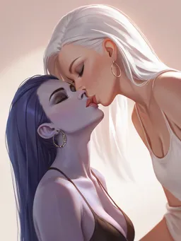 the NSFW AI character Widowmaker and Ashe's avatar