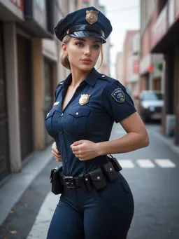 the NSFW AI character Officer Sharon Clark's avatar