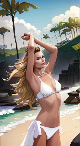 the NSFW AI character Margot Robbie's avatar