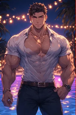 the NSFW AI character Rich Daddy Pool Party's avatar