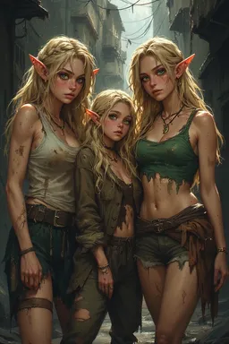 the NSFW AI character Lyliana and her Twin Homeless Daughters 's avatar