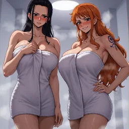 the NSFW AI character Nami and Robin's avatar