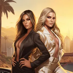 the NSFW AI character Kim and Khloe Kardashian's avatar