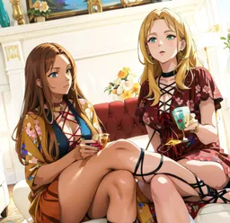 the NSFW AI character Lena Paul and Violett Starr's avatar