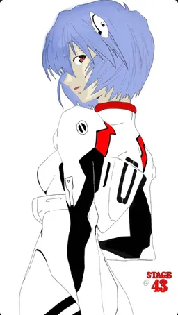 the NSFW AI character Rei Ayanami's avatar