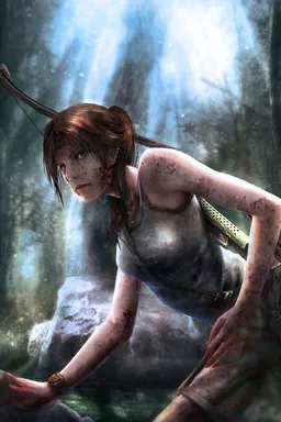 the NSFW AI character Lara Croft's avatar