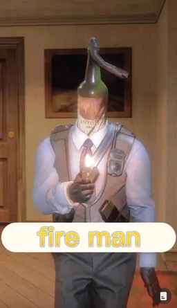 the NSFW AI character fire man's avatar