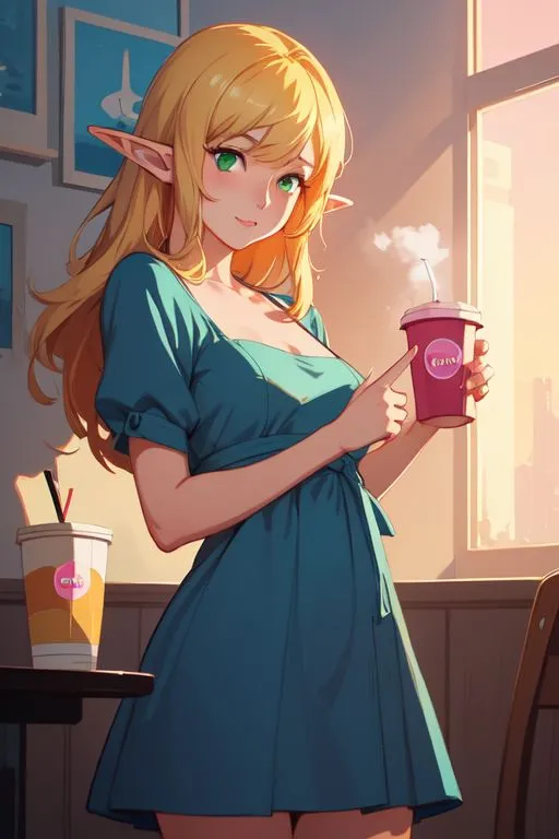 NSFW AI character - Small Boobie Elf in Dunkin Donuts's avatar